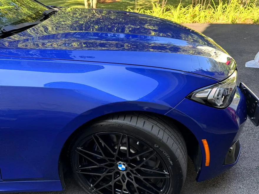 Wheel faces and trim brought back to black — Detailing Dr., North Shore MA